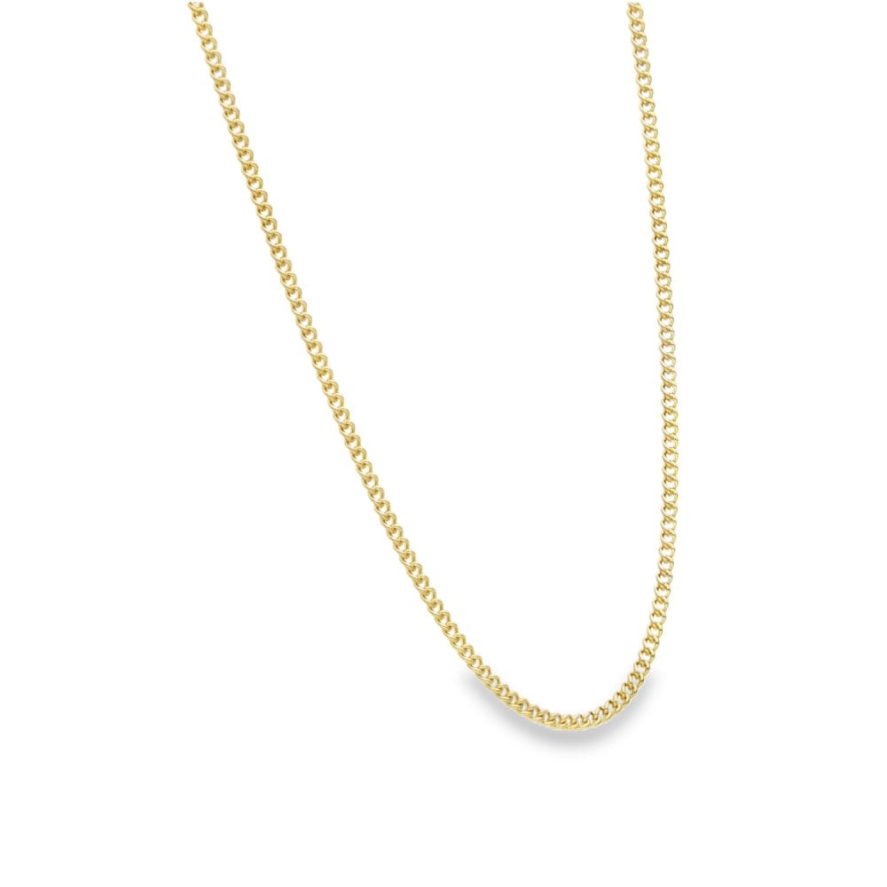 9ct Yellow Gold Curb Chain - 18" - 6.2g