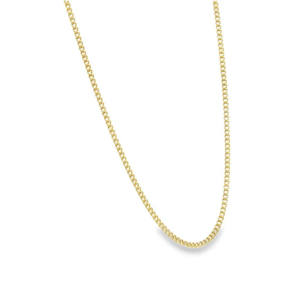 9ct Yellow Gold Curb Chain - 18" - 6.2g