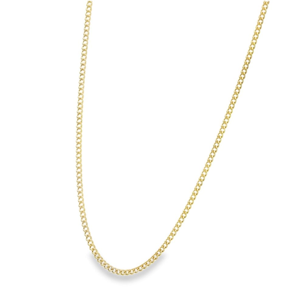 9ct Yellow Gold Curb Chain - 18" - 6.2g