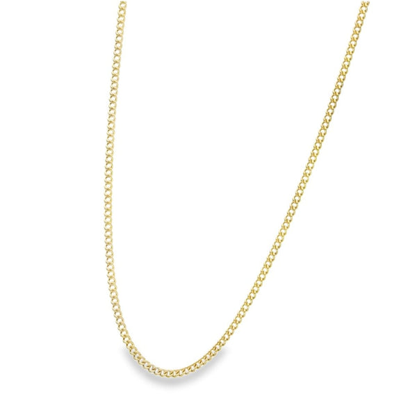 9ct Yellow Gold Curb Chain - 18" - 6.2g
