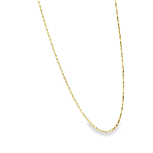 9ct Yellow Gold Fancy Closed Chain - 20" - 1.8g