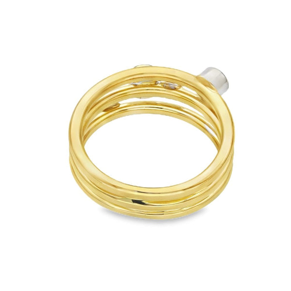 18ct Yellow Gold Diamond Scatter Ring - Size M - 0.42ct
