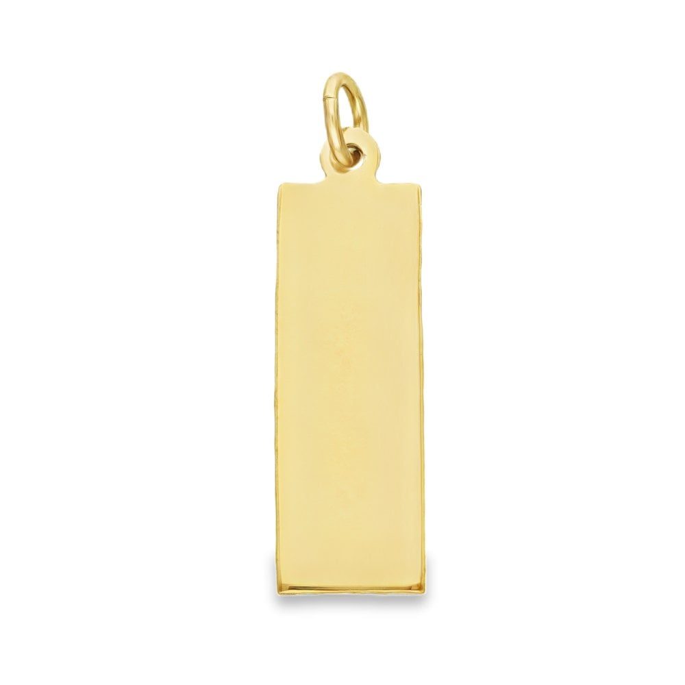 9ct Yellow Gold Ingot Pendant - 9x26x2mm - 6.6g