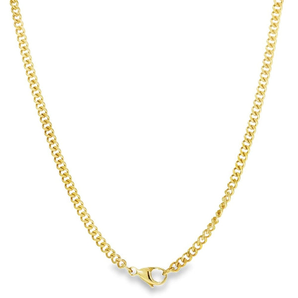 9ct Yellow Gold St. Christopher Pendant & Curb Chain - 22"