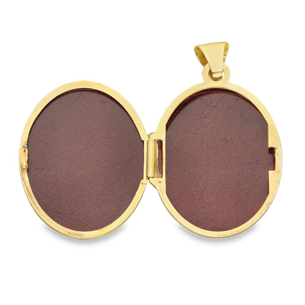 9ct Yellow Gold Celtic-Style Locket - 16x20x8mm - 1.6g