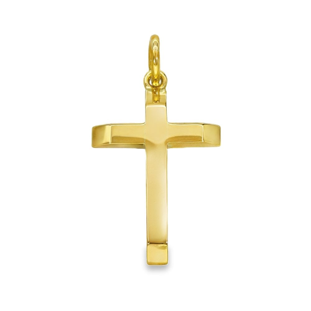 9ct Yellow Gold Cross Pendant - 17x26x2.5mm - 3.1g