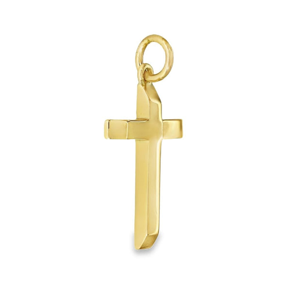 9ct Yellow Gold Cross Pendant - 17x26x2.5mm - 3.1g