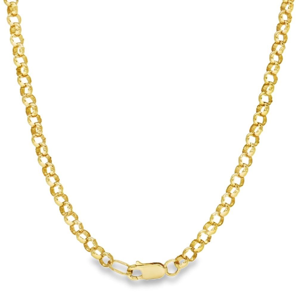 9ct Yellow Gold Round Belcher Chain - 28" - 26.6g