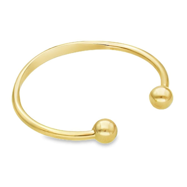 9ct Yellow Gold Torque Bangle - 18.5cm - 21.8g