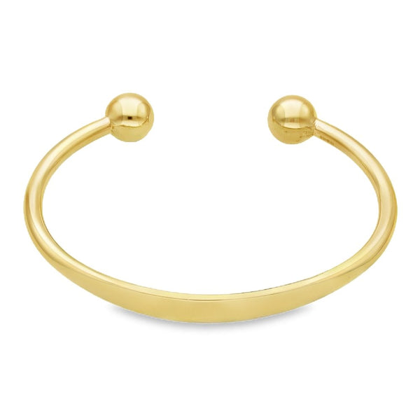 9ct Yellow Gold Torque Bangle - 18.5cm - 21.8g
