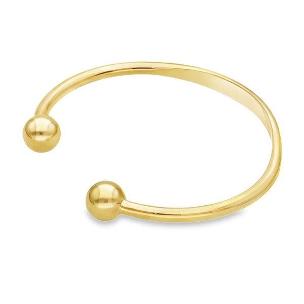 9ct Yellow Gold Torque Bangle - 18.5cm - 21.8g