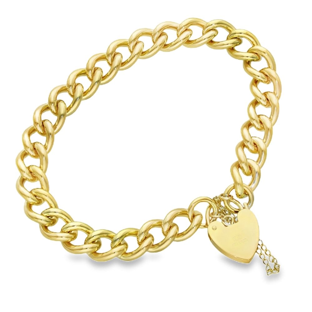 9ct Yellow Gold Curb Bracelet - 7" - 33.2g