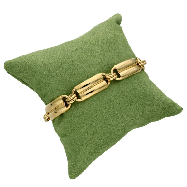 9ct Yellow Gold Fancy Bracelet - 8" - 51.6g