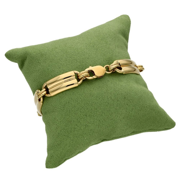 9ct Yellow Gold Fancy Bracelet - 8" - 51.6g