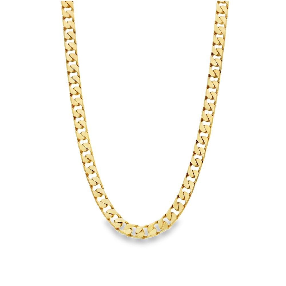 9ct Yellow Gold Curb Chain - 20" - 36.2g