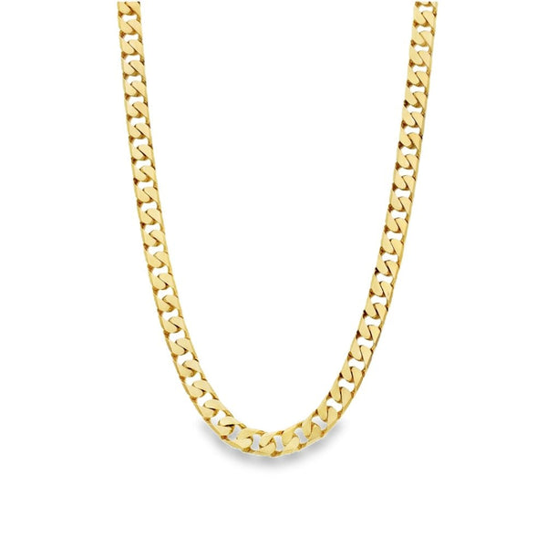 9ct Yellow Gold Curb Chain - 20" - 36.2g