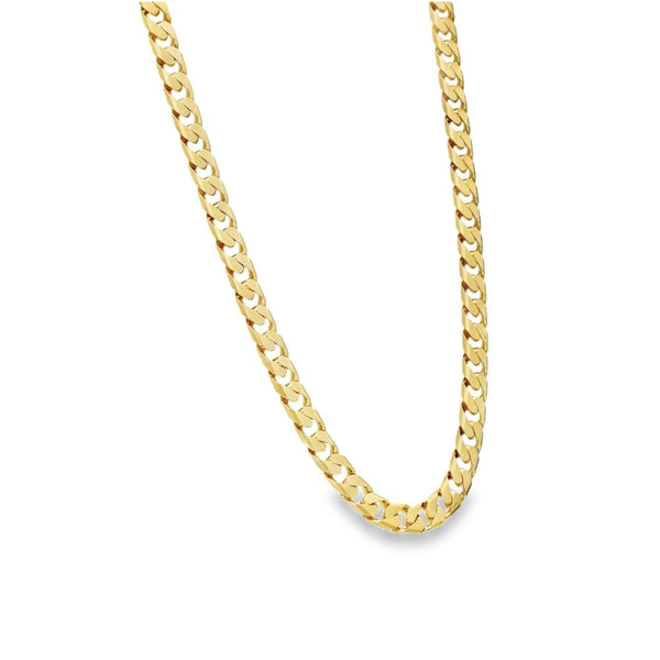 9ct Yellow Gold Curb Chain - 20" - 36.2g