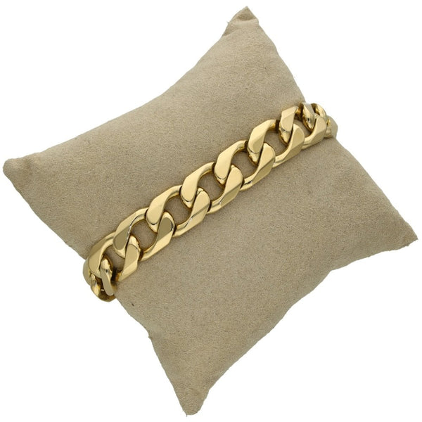 9ct Yellow Gold Heavy Curb Bracelet - 9" - 70.0g