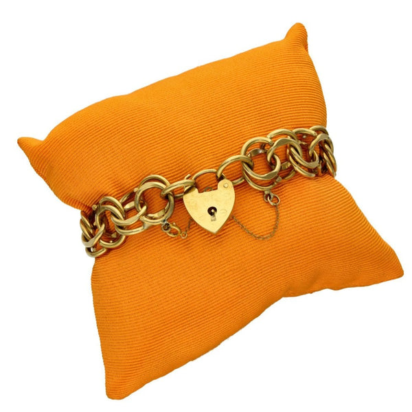 9ct Yellow Gold Double Curb Bracelet - 7.5" - 39.6g