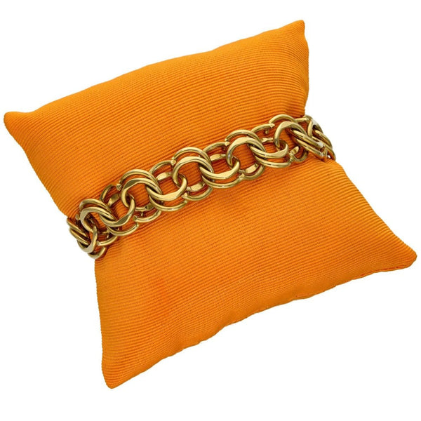 9ct Yellow Gold Double Curb Bracelet - 7.5" - 39.6g