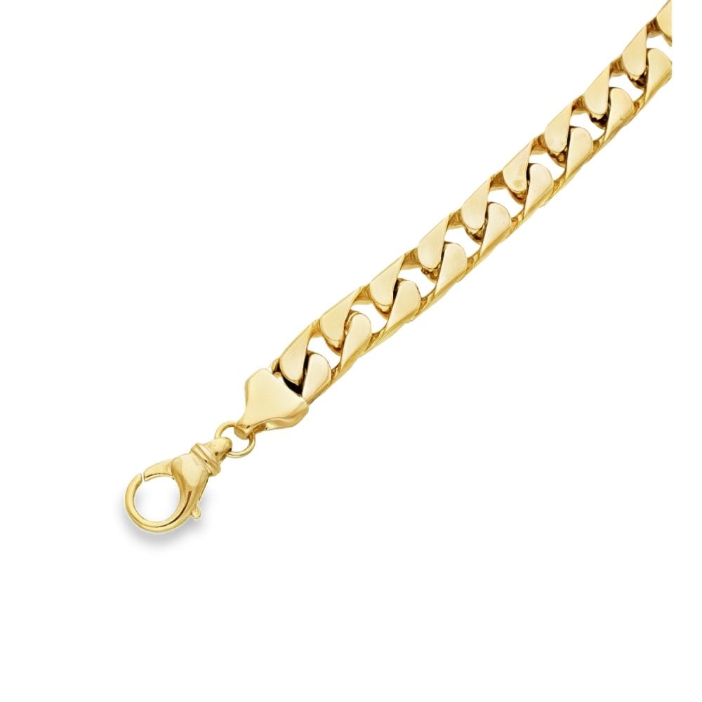 9ct Yellow Gold Curb Bracelet - 8" - 41.2g