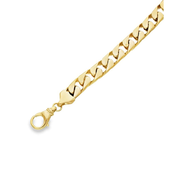9ct Yellow Gold Curb Bracelet - 8" - 41.2g