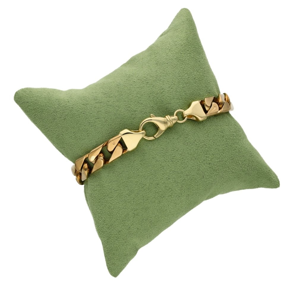 9ct Yellow Gold Curb Bracelet - 8" - 41.2g