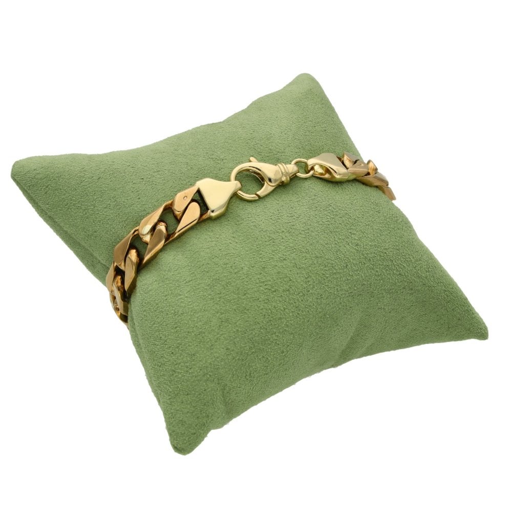 9ct Yellow Gold Curb Bracelet - 8" - 41.2g