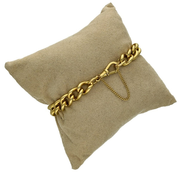 9ct Yellow Gold Curb Bracelet - 8" - 39.4g