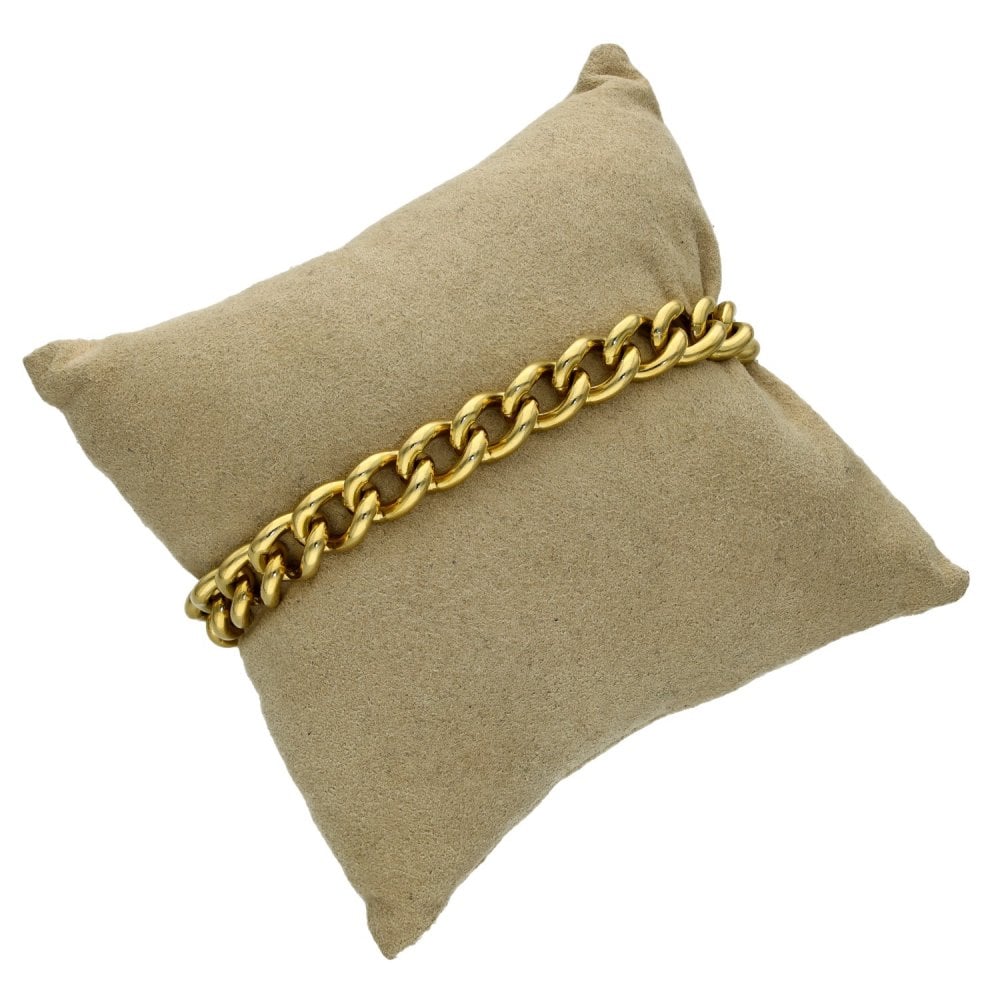 9ct Yellow Gold Curb Bracelet - 8" - 39.4g