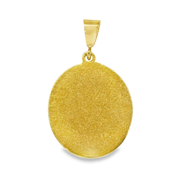 9ct Yellow Gold Oval St. Christopher Pendant - 23x30x2mm - 11.0g