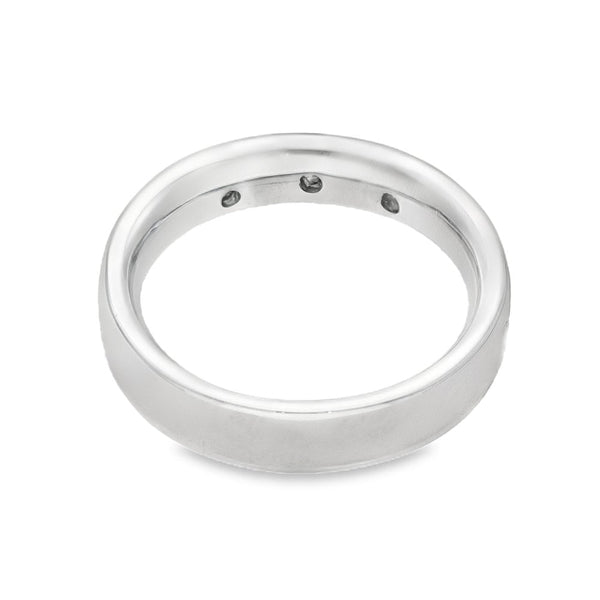 18ct White Gold Diamond Wedding Ring - Size G½ - 0.15ct