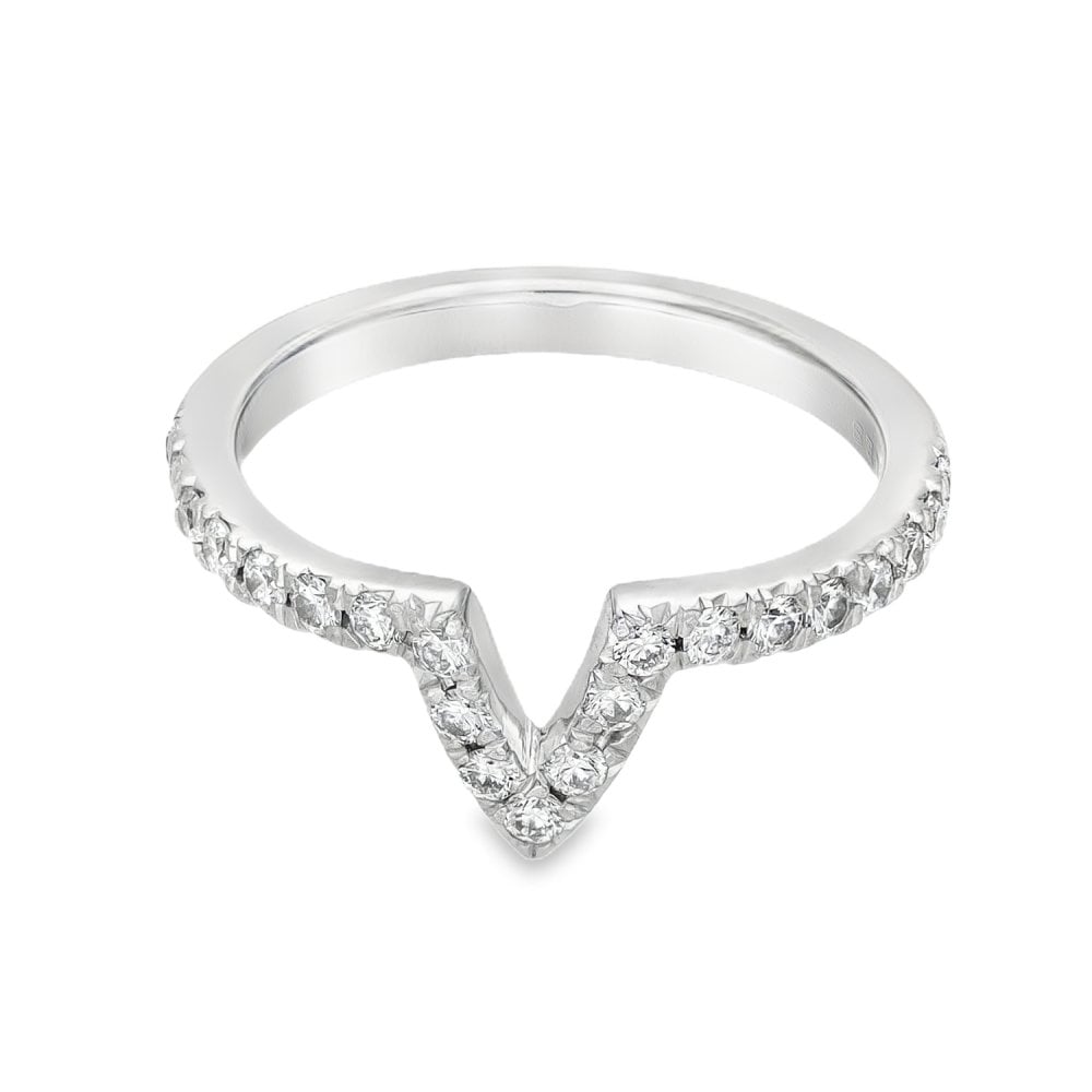 18ct White Gold Marquise Diamond Engagement & Eternity Ring