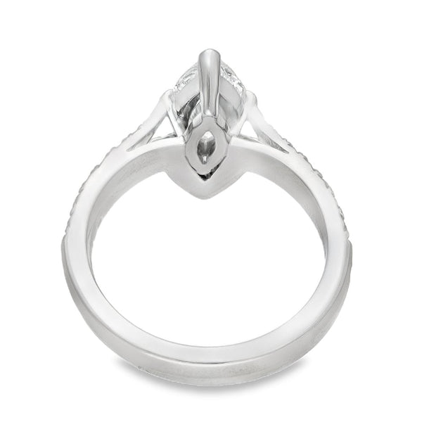 18ct White Gold Marquise Diamond Engagement & Eternity Ring