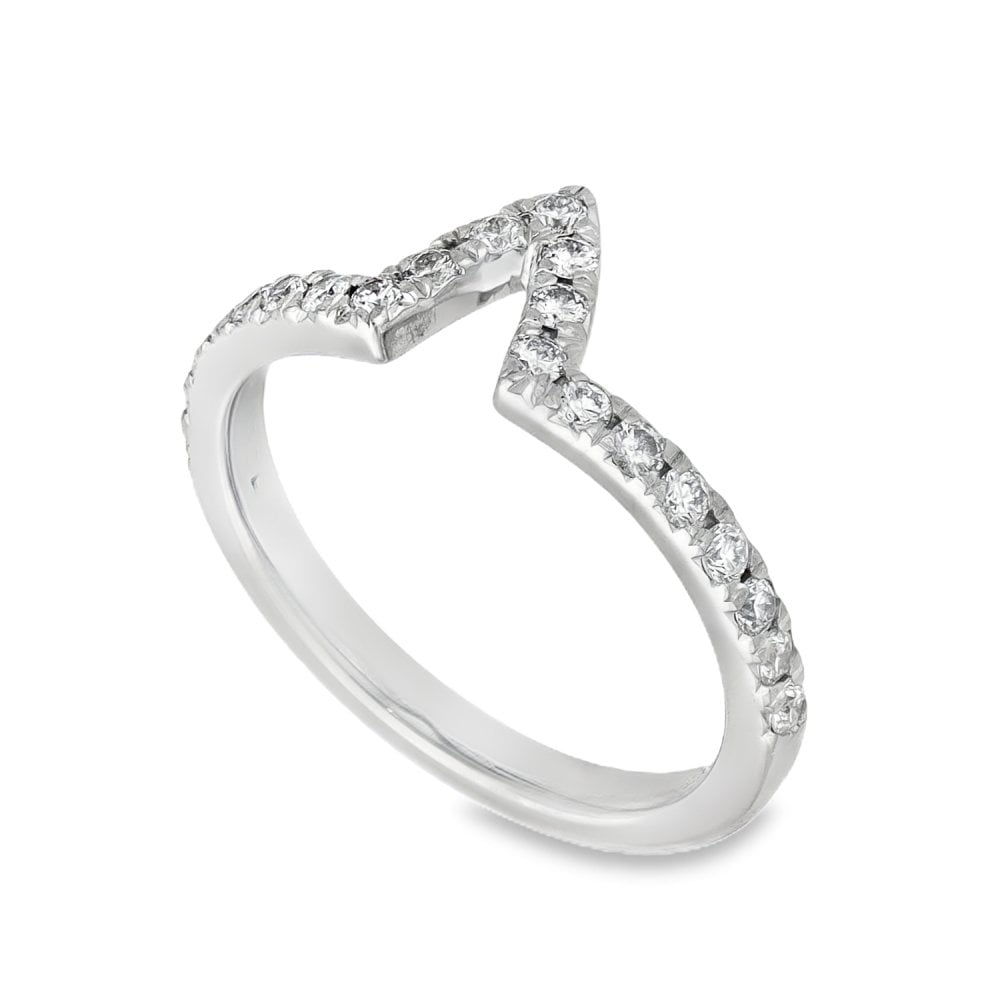 18ct White Gold Marquise Diamond Engagement & Eternity Ring