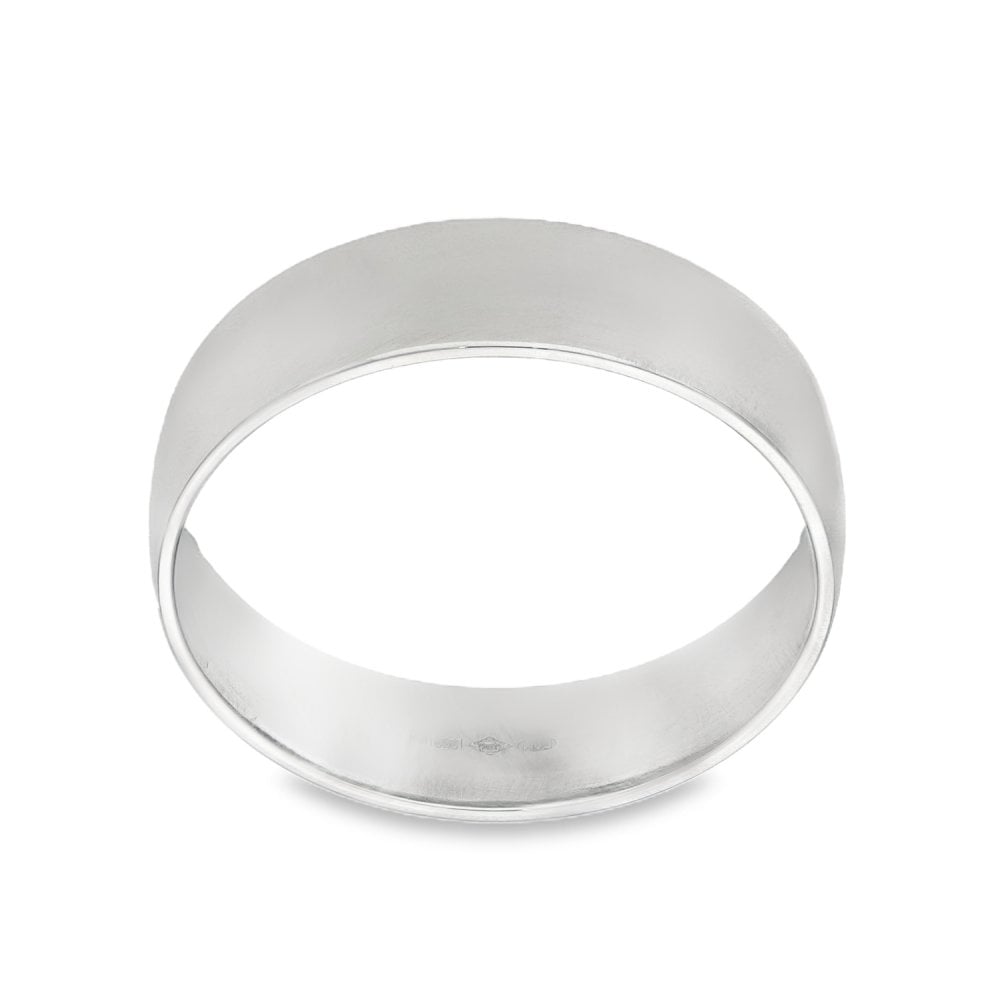 950 Platinum Wedding Band - Size T - 6mm
