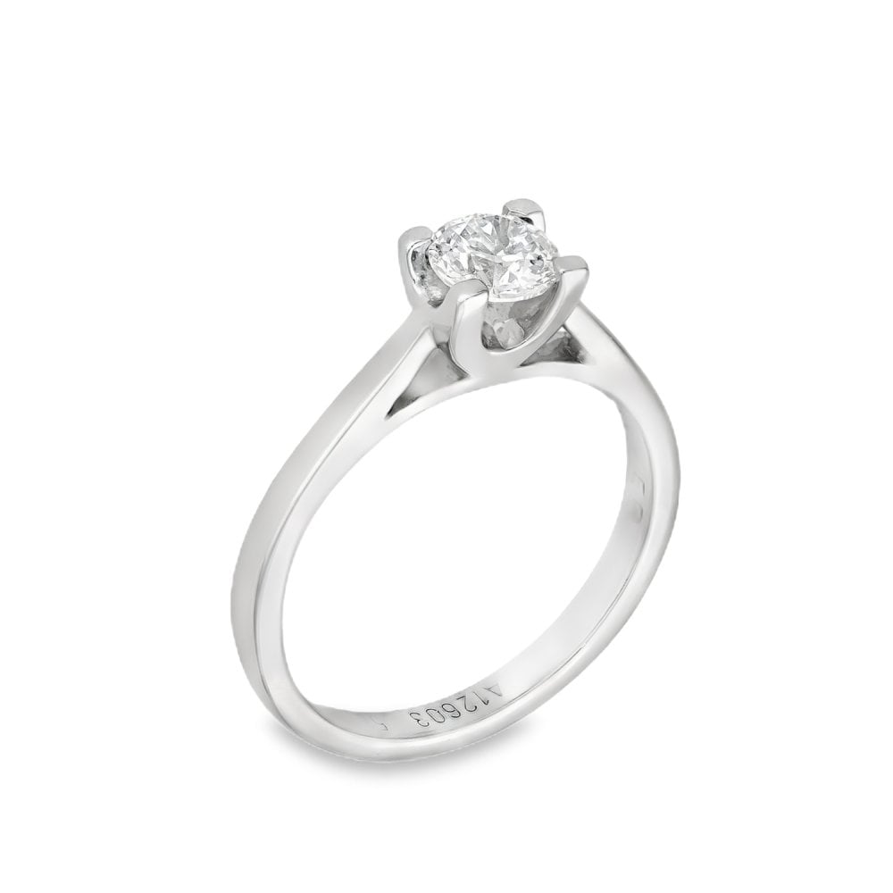 950 Platinum Diamond Engagement Ring - Size L½ - 0.55ct