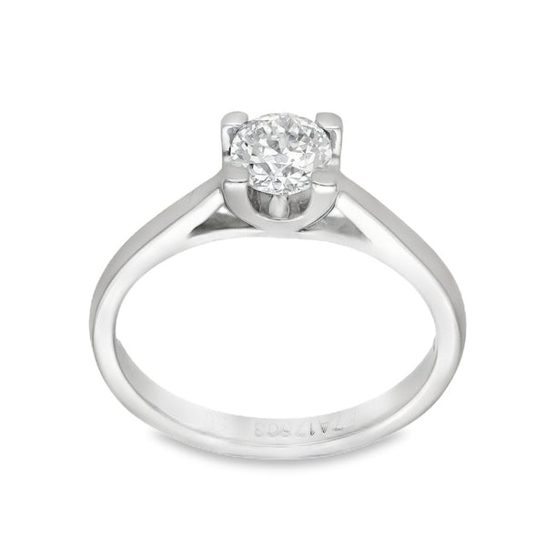 950 Platinum Diamond Engagement Ring - Size L½ - 0.55ct