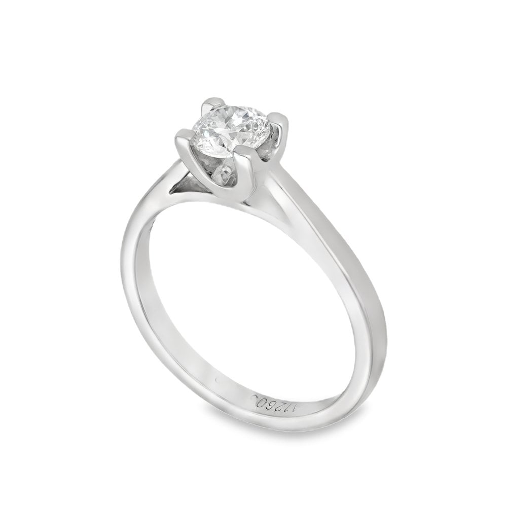 950 Platinum Diamond Engagement Ring - Size L½ - 0.55ct