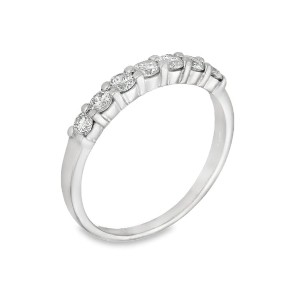 18ct White Gold Diamond Eternity Ring - Size M½ - 0.49ct