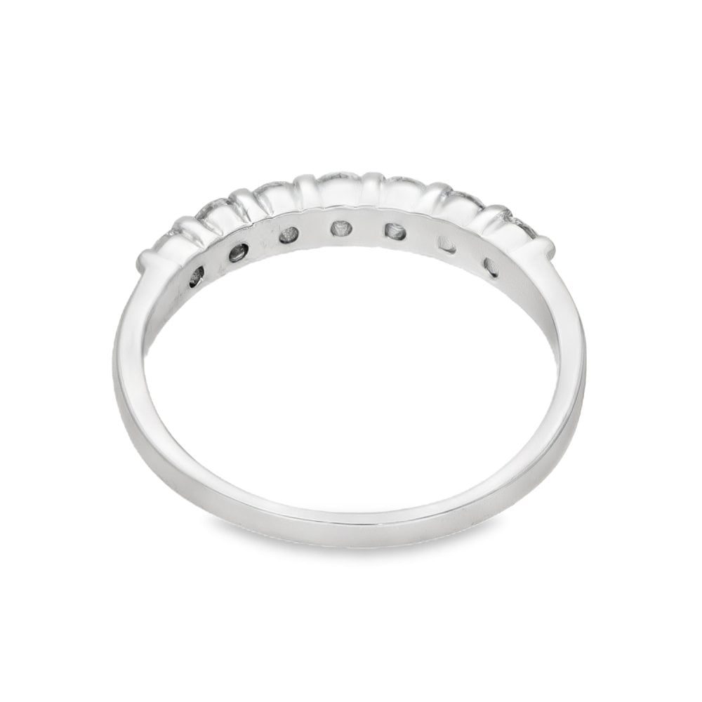 18ct White Gold Diamond Eternity Ring - Size M½ - 0.49ct