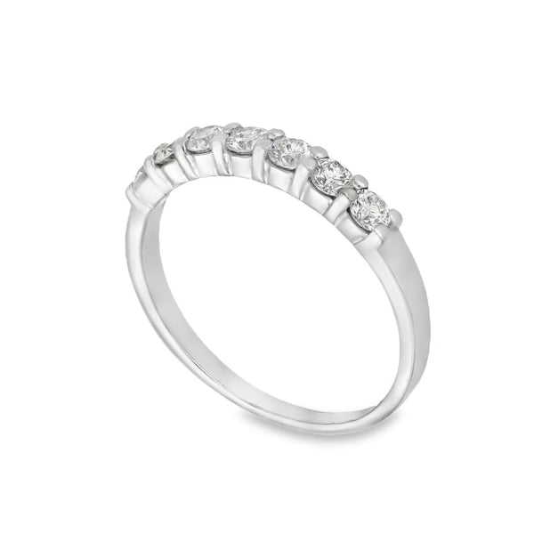 18ct White Gold Diamond Eternity Ring - Size M½ - 0.49ct