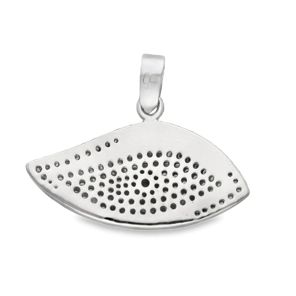 18ct White Gold Diamond Eye Pendant - 30x19x3mm - 1.20ct
