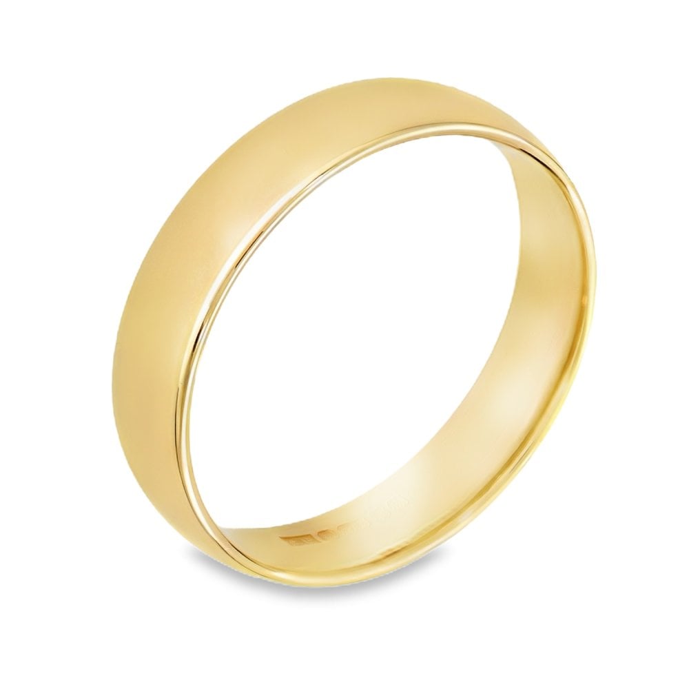 9ct Yellow Gold Wedding Band - Size X - 5mm
