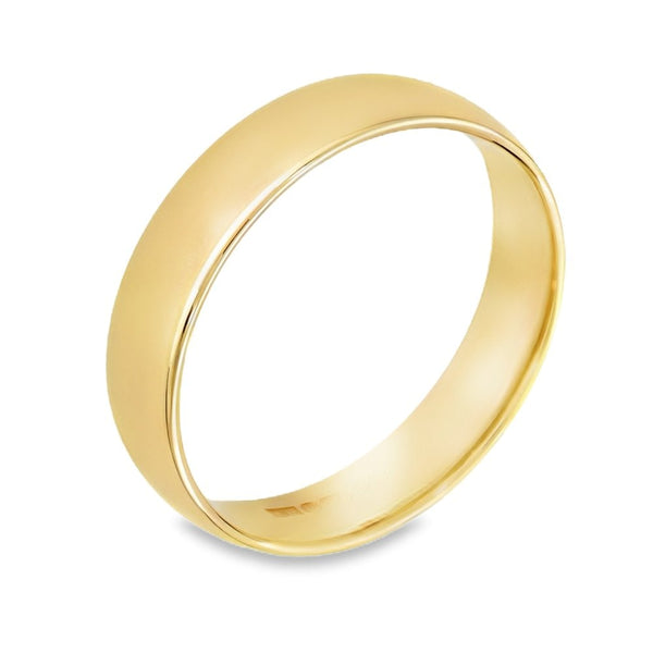 9ct Yellow Gold Wedding Band - Size X - 5mm