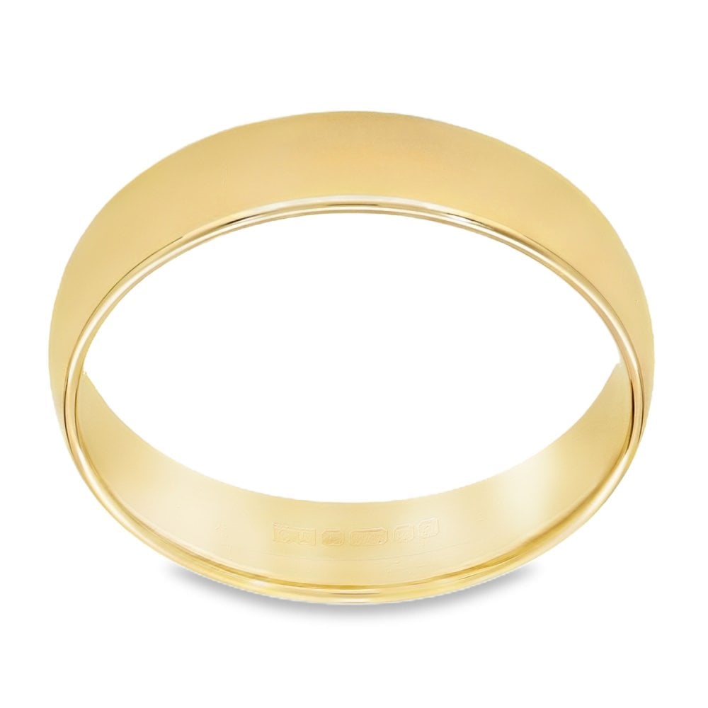 9ct Yellow Gold Wedding Band - Size X - 5mm