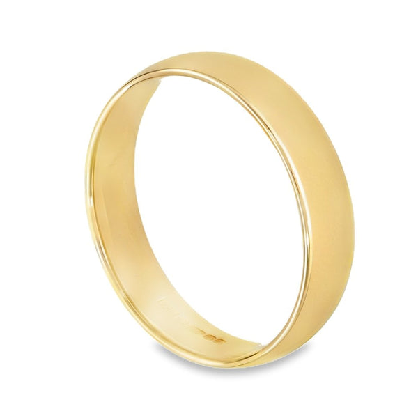 9ct Yellow Gold Wedding Band - Size X - 5mm