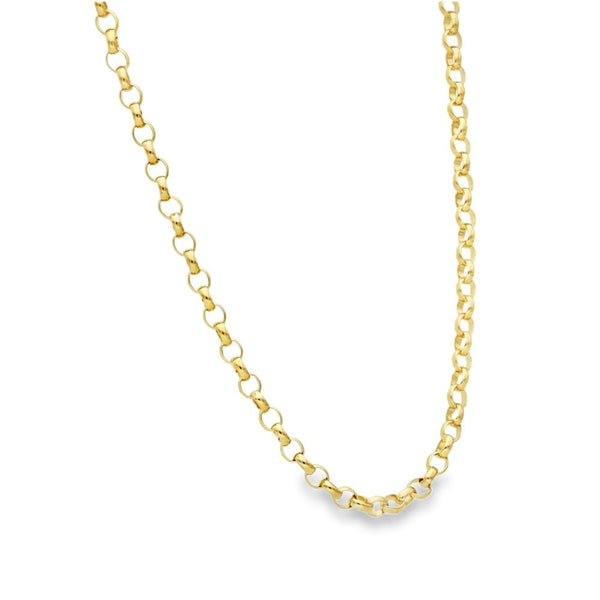 9ct Yellow Gold Belcher Chain - 20" - 9.6g
