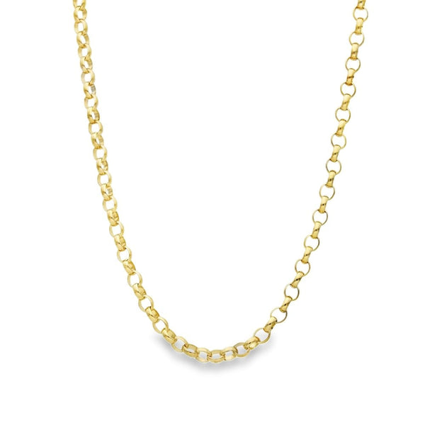 9ct Yellow Gold Belcher Chain - 20" - 9.6g