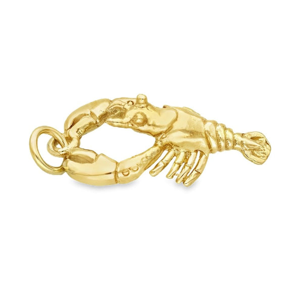 9ct Yellow Gold Lobster Pendant - 13x26x7mm - 3.5g
